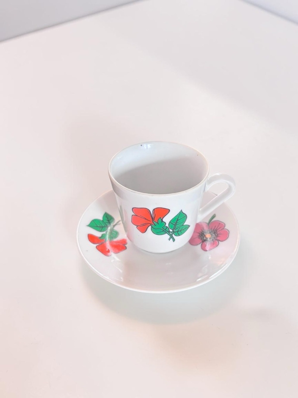 Kahla Vintage Espresso Cup Saucer Floral Porcelain Gift